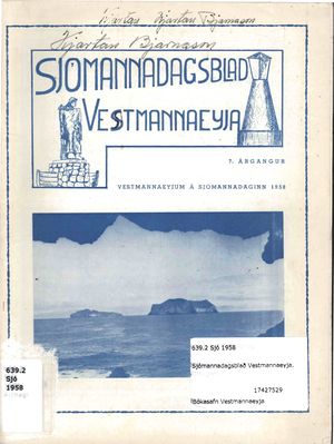 Sjómannadagsblað Vestmannaeyja 1958 Forsíða.jpg