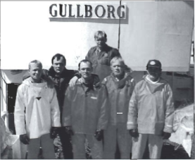Mynd:T.f.v. Kristinn óskarsson, Gísli Björgvin Konráðsson, skipstj., Benóný Benónýsson, Jóhannes Þór Sigurðsson, Sigurbjörn Igólfsson, Þorvaldur Hermannsson.png
