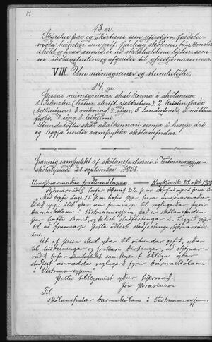 Gjörðabók fyrir skólanefndina í Vestmannaeyja skólahéraði 1909-1932 21.jpg