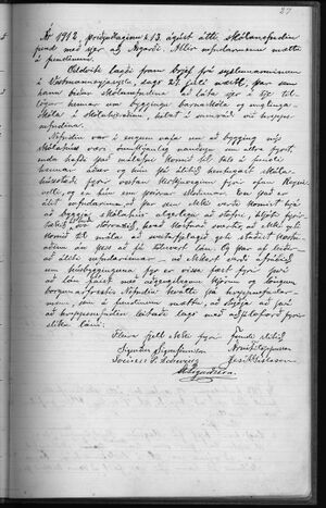 Gjörðabók fyrir skólanefndina í Vestmannaeyja skólahéraði 1909-1932 34.jpg