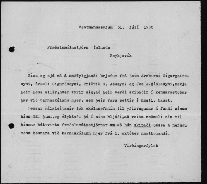 Mynd:Unglingaskólinn Bréf frá Unglingaskólanum í Vestmannaeyjum 1925 - 1930 (4).jpg