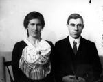 Páll Bjarnason skólastjóri 1920 - 1938 og Dýrfinna Gunnarsdóttir kona hans
