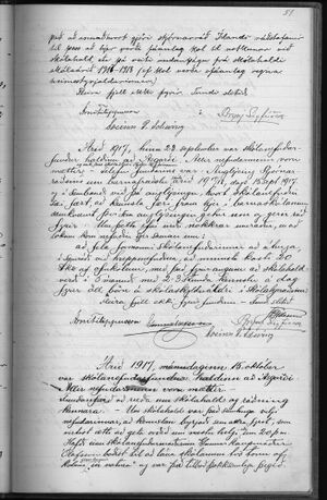 Gjörðabók fyrir skólanefndina í Vestmannaeyja skólahéraði 1909-1932 58.jpg