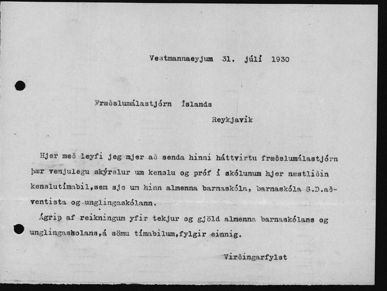 Mynd:Unglingaskólinn Bréf frá Unglingaskólanum í Vestmannaeyjum 1925 - 1930 (3).jpg