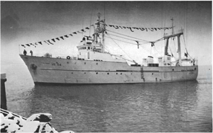 Skuttogarinn Vestmannaey VE 54 kemur frá Japan 19. febrúar 1973.png