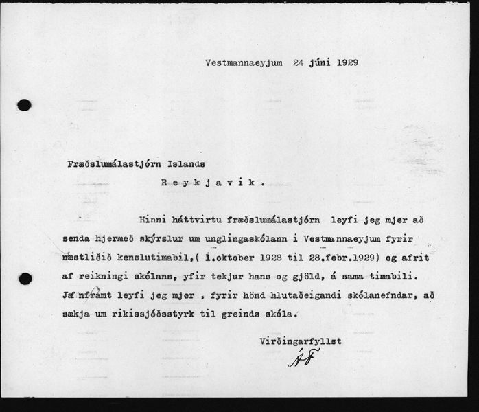 Mynd:Unglingaskólinn Bréf frá Unglingaskólanum í Vestmannaeyjum 1925 - 1930 (11).jpg